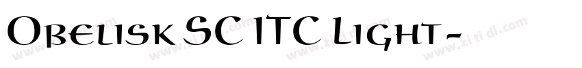 Obelisk SC ITC Light字体转换